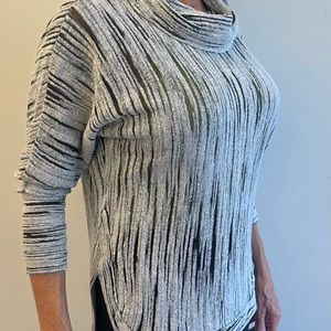 Black and gray Cowl neck sweater